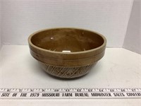 8 in brown stoneware crock bowl