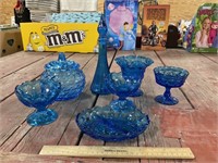 Blue Art Glass Lot