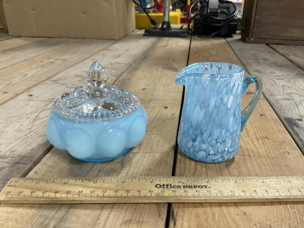 Blue Art Glass Lot