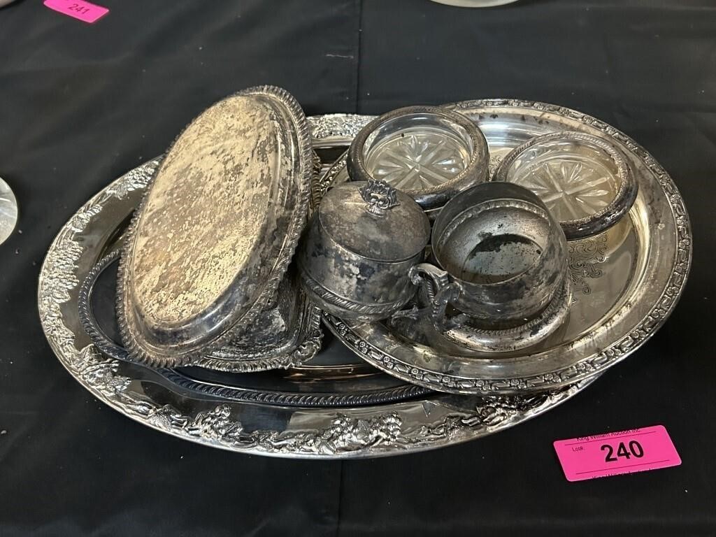 Assorted Antique Silver Plate