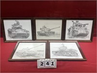 (5) Ron Poniatowski WWII Tank Prints
