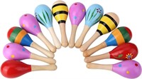 NEW! Sansheng 12 PCS Mini Wood Festival Maracas