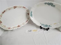 Pair of platters both marked