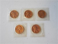 5pc Uncirculated Lincoln Cents