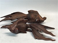 Vintage wood, Koi fish