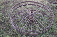 3 Matching Iron Wagon Wheels 54"