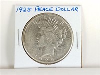 1925 PEACE SILVER DOLLAR COIN