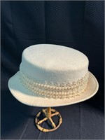 White Beaded Hat