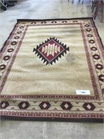 LARGE AREA RUG 94 1/2 in x 129 1/2 in. Stained