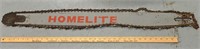 Rare 40" Homelite Chain Saw Blade & Chain See