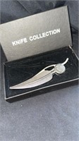 New Indian feather 4.5 inch pewter fin pocket