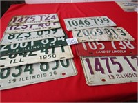 10 -1950'S LICENSE PLATES