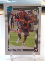 Eric Stokes 2021 Donruss Rookie Rated RC