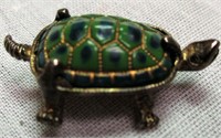 Beaucraft Sterling and Enamel Turtle Pin