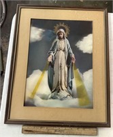 LADY OF GRACE MID-CENTURY 3D LENTICULAR PICTURE-