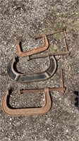 3 Large C clamps