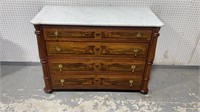 Victorian Marble Top Four Drawer Chest