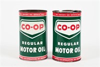 2 CO-OP REGULAR MOTOR OIL IMP QT CANS