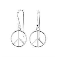Peace Symbol Dangle Earrings