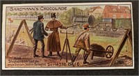 RAILWAY: Rare GARTMANN Chocolate Card (1908)