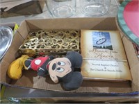VINTAGE MICKEY MOUSE, BOOK HOLDER, MISC.