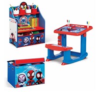 Spidey Art & Playroom (Desk, Toy Box, Book Shelf)