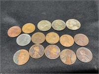 15 Olds Cents & Nickels