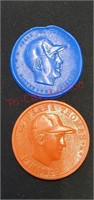 2 Armour baseball coins tokens - Frank Thomas -