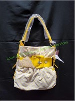 Gigi Olivia White & Yellow Polka Dot Handbag
