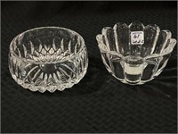 Pair of Sm. Lead Crystal Serving Bowls Including