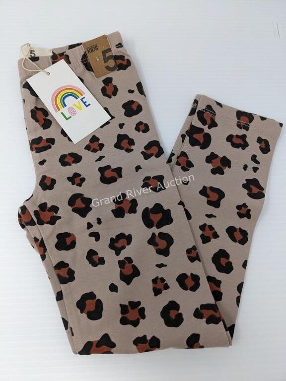 Cotton One Girls Cheetah Leggings 5T