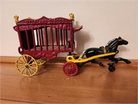 Kenton Toys Cast Overland Circus Horse and Wagon