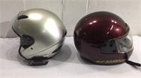 2 Motorcycle Helmets T