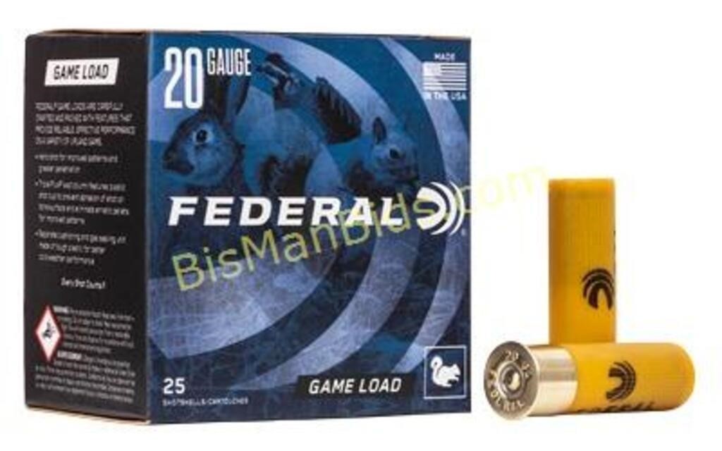 FED GAME LOAD 20GA 2 3/4" #7.5 - 275 Rounds