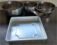 Stainless Steel & Tin Cooking Bowls & Pans