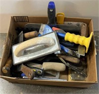 Box of Scrapers and Mortar Tools