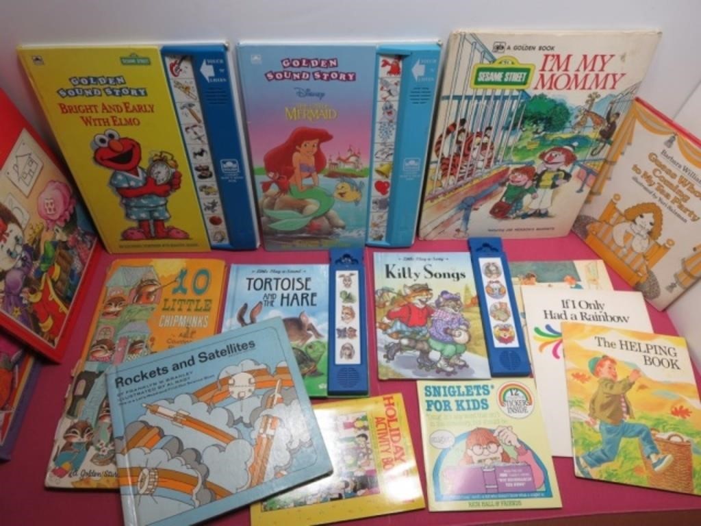 Kids Talking Books Lot Little Mermaid Elmo