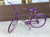 Purple Bike for Garden Display
