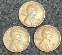 (3) Lincoln Cents: