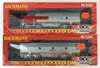 (2) Bachmann Ho Scale Santa Fe Locomotive Train