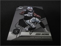 Josh Jacobs signed Trading Card w/Coa