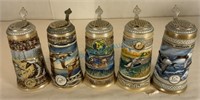 Group of five ducks Unlimited beer Steins