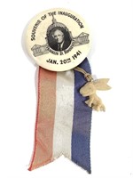 Franklin Roosevelt FDR Inauguration Button Ribbon