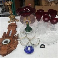 Vintage Box Lot Of Glassware / Dinnerware /