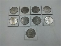 Large collection of 9 1965 Winston Churchill coins