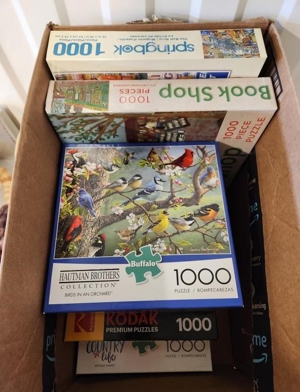 Six Used Complete Jigsaw Puzzles