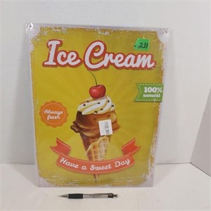 16x12 Ice Cream sign (Tin)