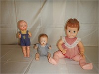 Three assorted dolls: