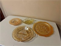 Marigold Glass Bowls & Platter