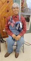 Male Mannequin Dressed as Farmer